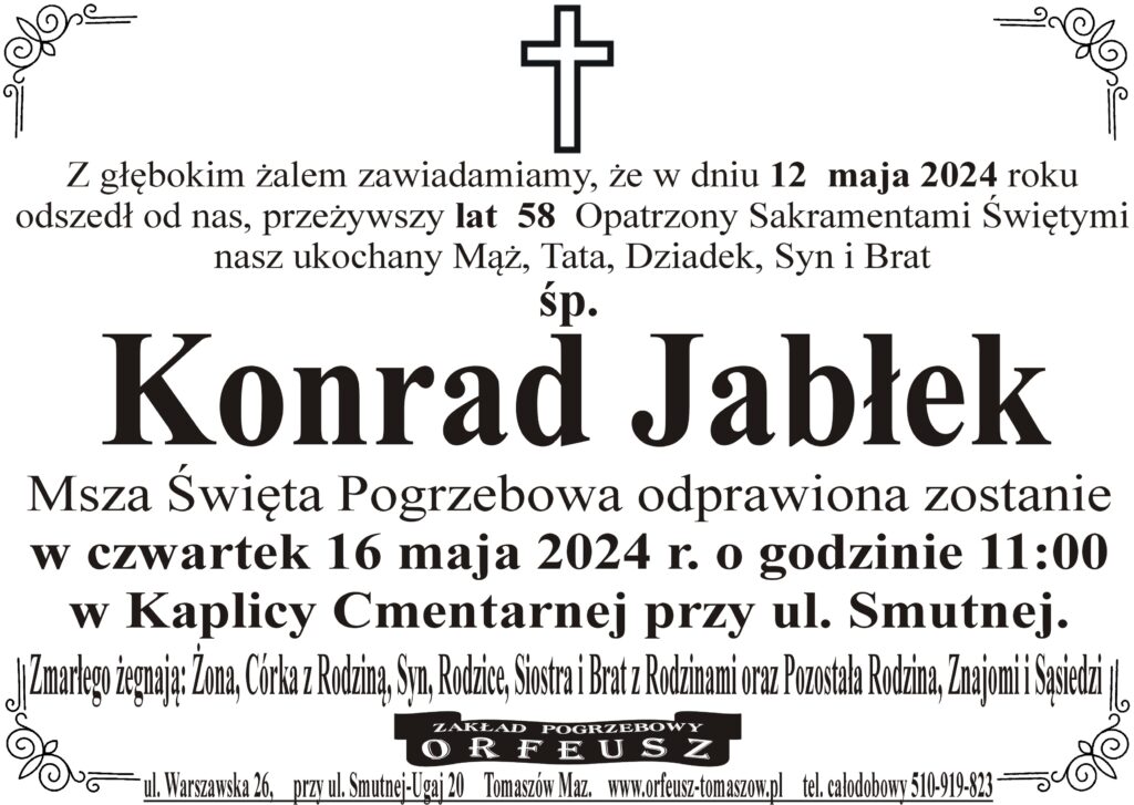 Read more about the article śp. Konrad Jabłek