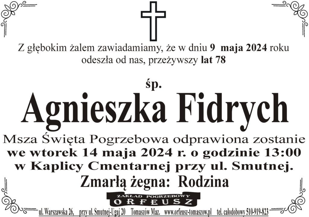 Read more about the article śp. Agnieszka Fidrych