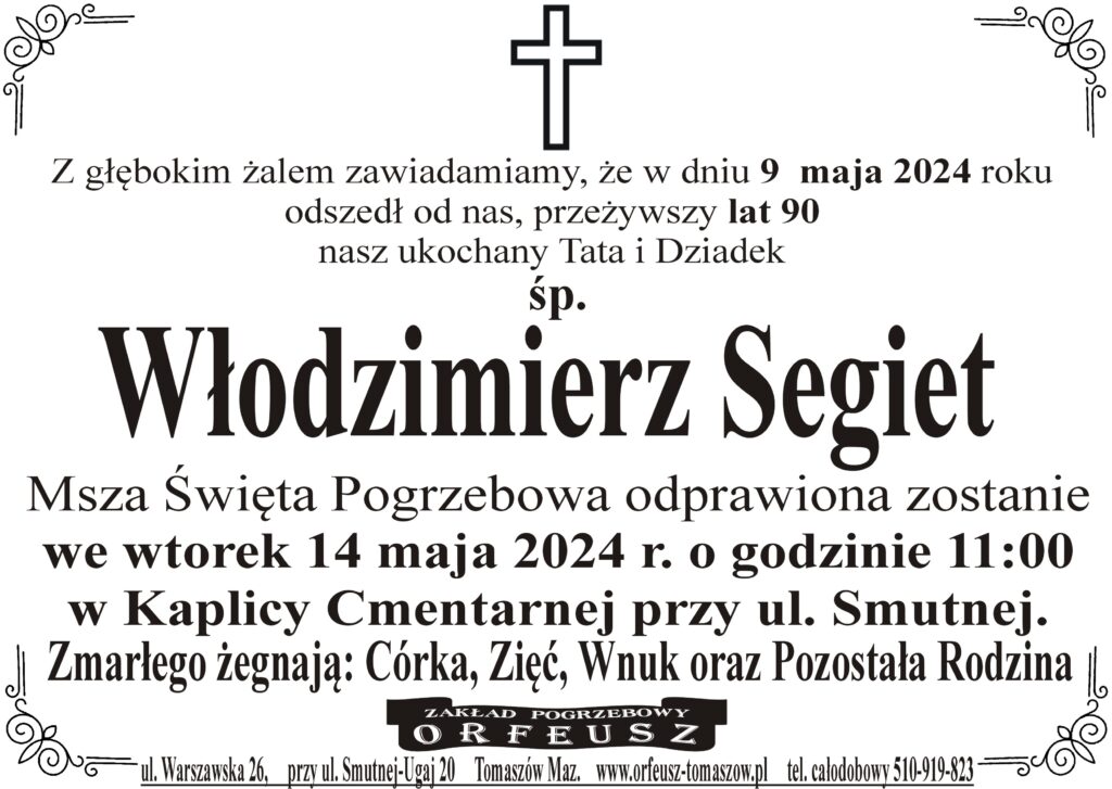 Read more about the article śp. Włodzimerz Segiet