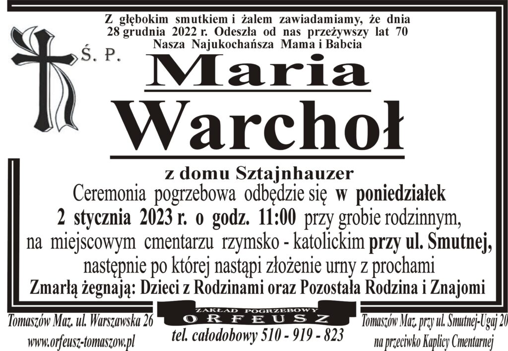 Read more about the article śp. Maria Warchoł