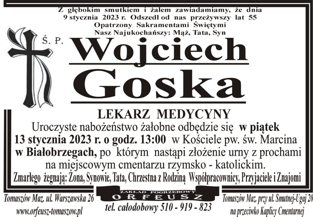 Read more about the article śp. Wojciech Goska