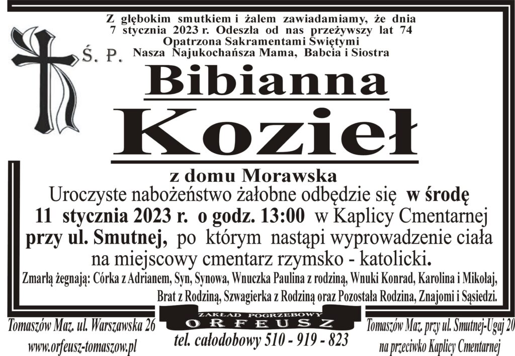 Read more about the article śp. Bibianna Kozieł