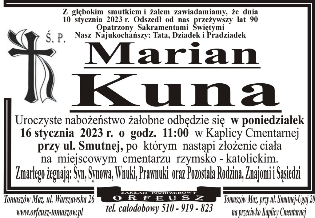 Read more about the article śp. Marian Kuna