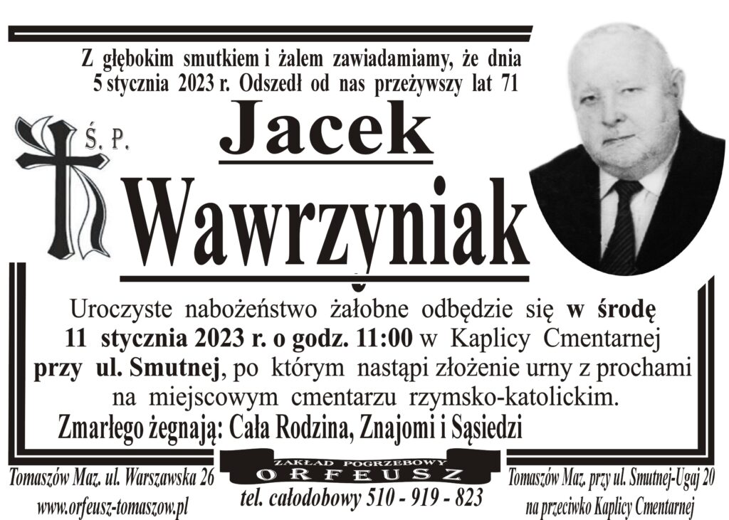 Read more about the article śp. Jacek Wawrzyniak