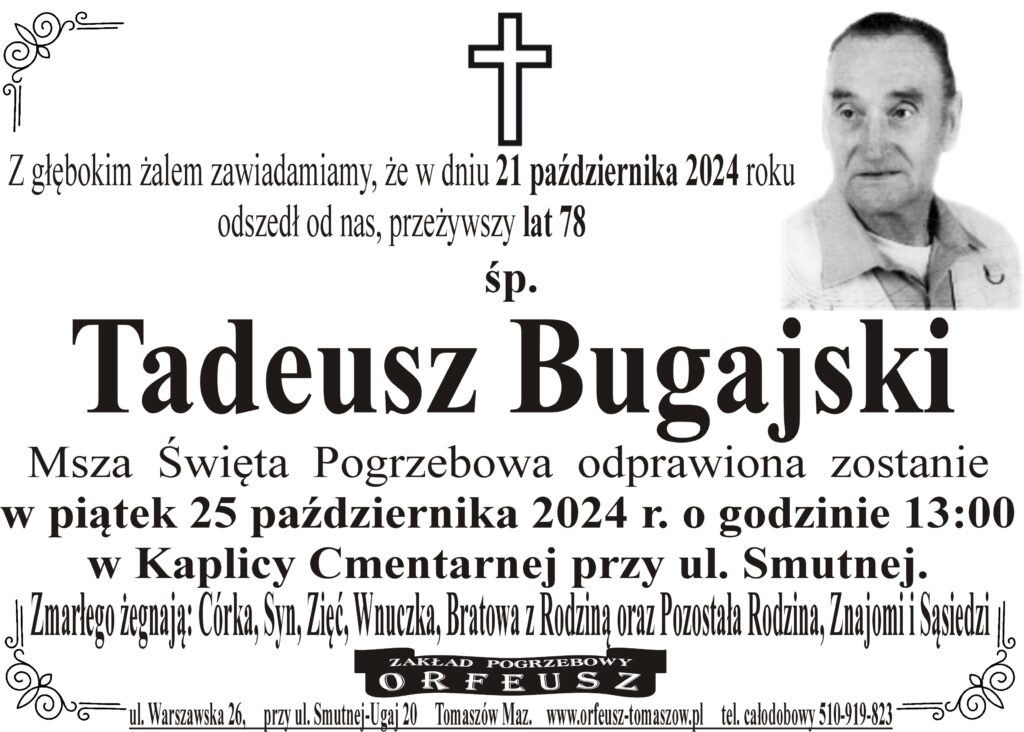 Read more about the article śp. Tadeusz Bugajski