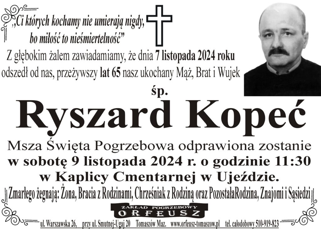 Read more about the article śp. Ryszard Kopeć