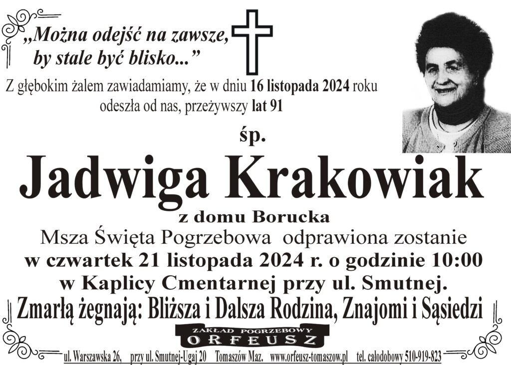 Read more about the article śp. Jadwiga Krakowiak