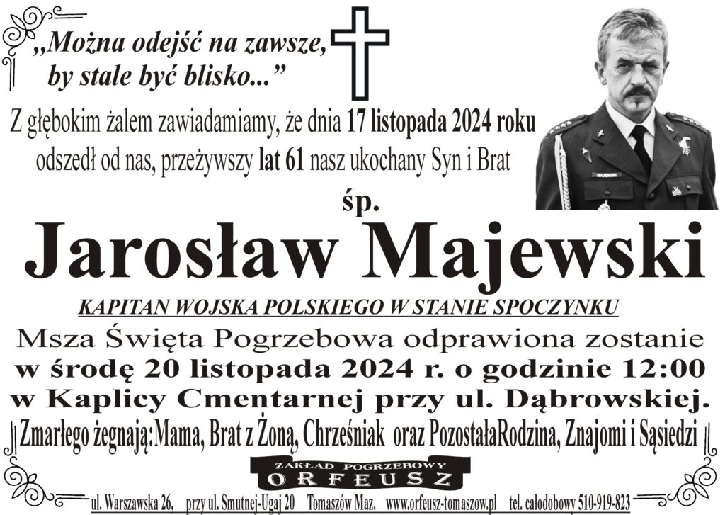 Read more about the article śp. Jarosław Majewski