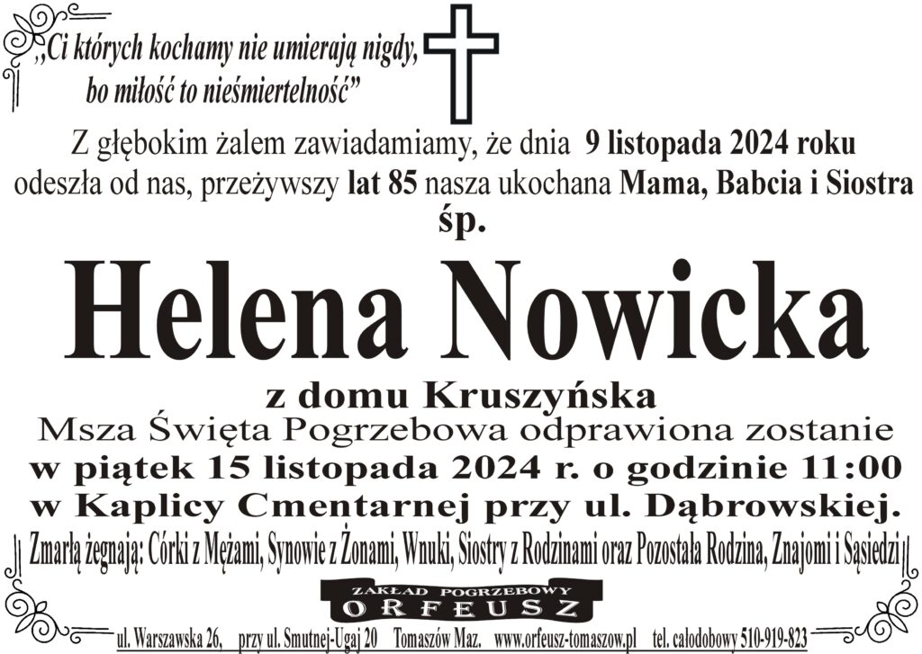 Read more about the article śp. Helena Nowicka