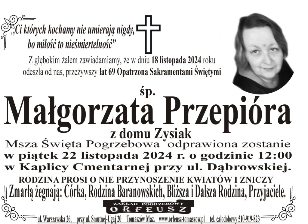 Read more about the article śp. Małgorzata Przepióra