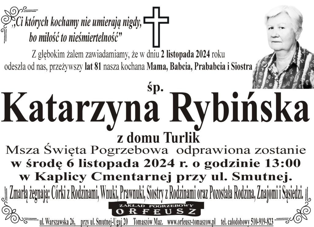 Read more about the article śp. Katarzyna Rybińska