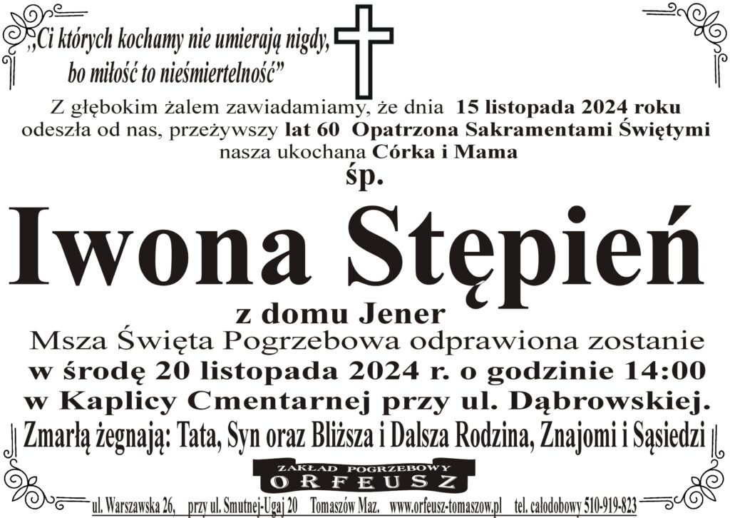 Read more about the article śp. Iwona Stępień